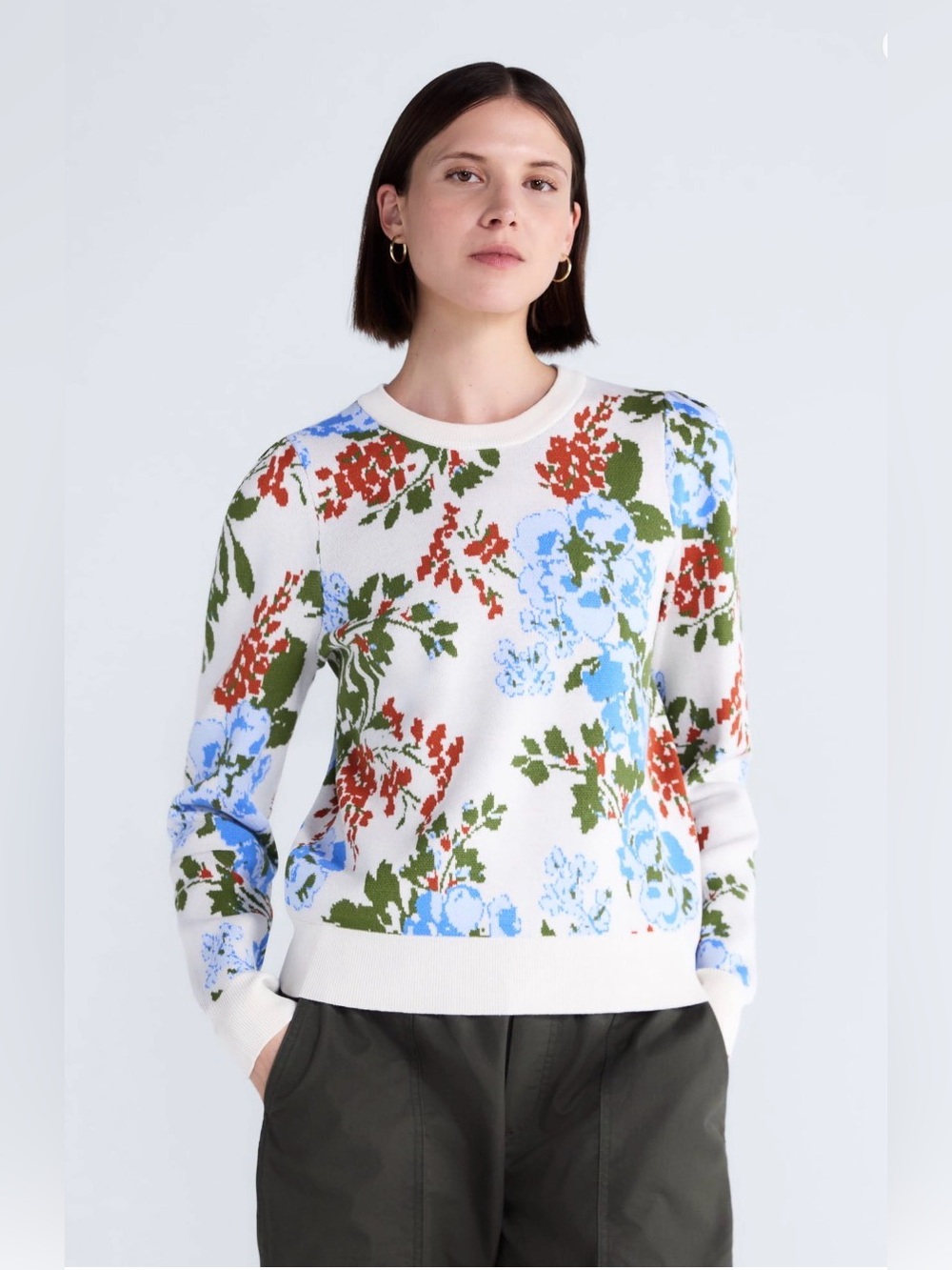 Free Assembly Women’s Sweater w/ Long Puff Sleeves